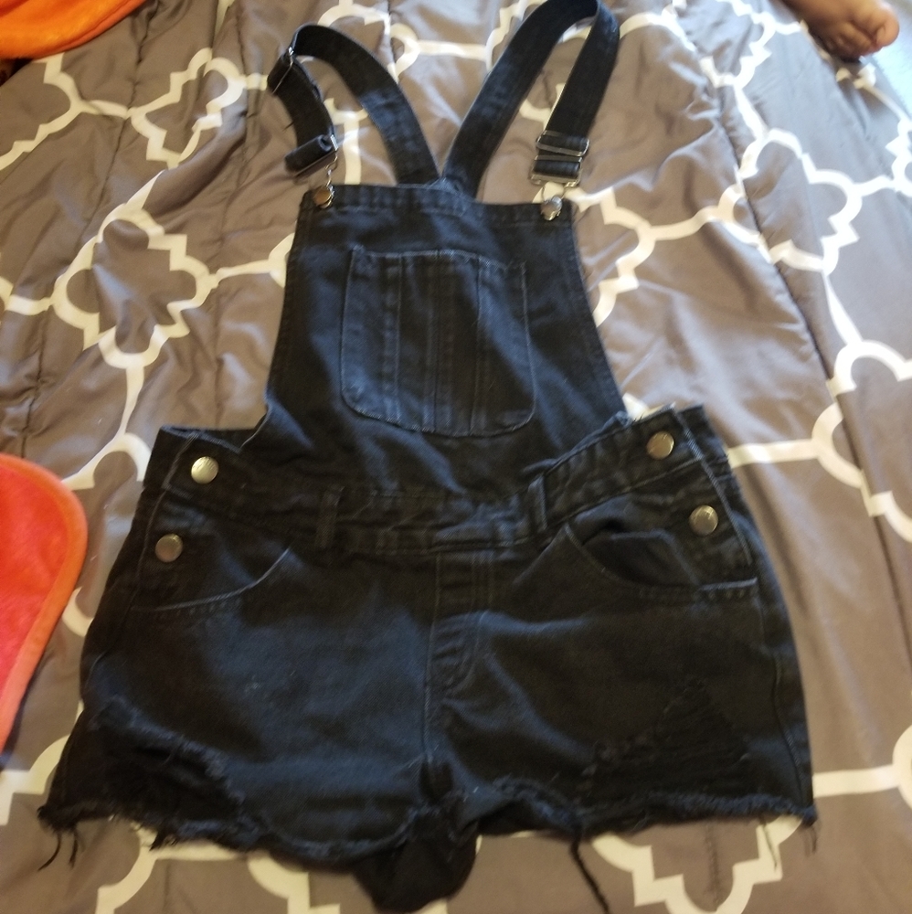 Black Overall shorts